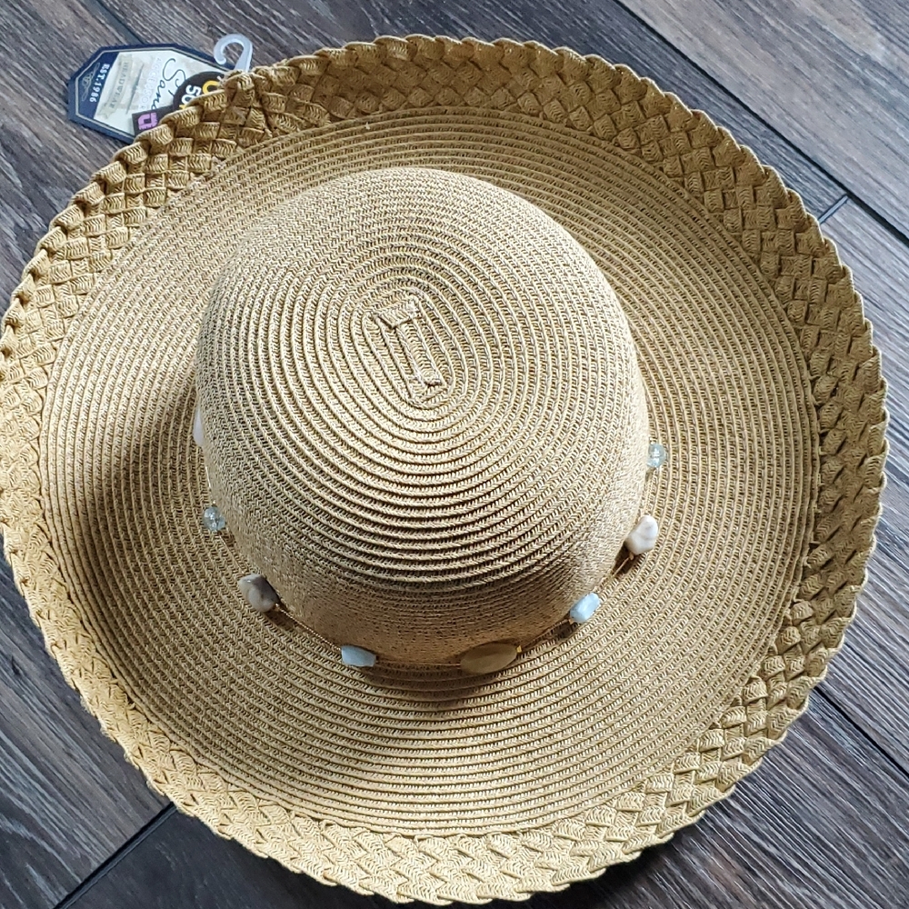 Hat Sun N Sand Wide Brim beaded band UPF 50+ - Picture 2 of 6